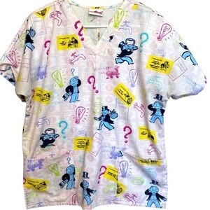 Monopoly Scrub Top Pink Small
